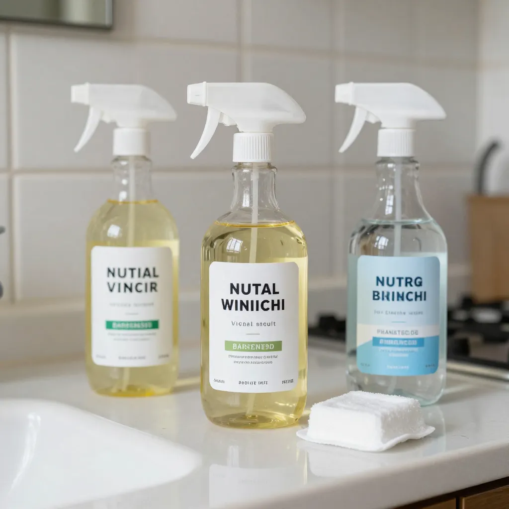 Natural cleaning products in modern kitchen
